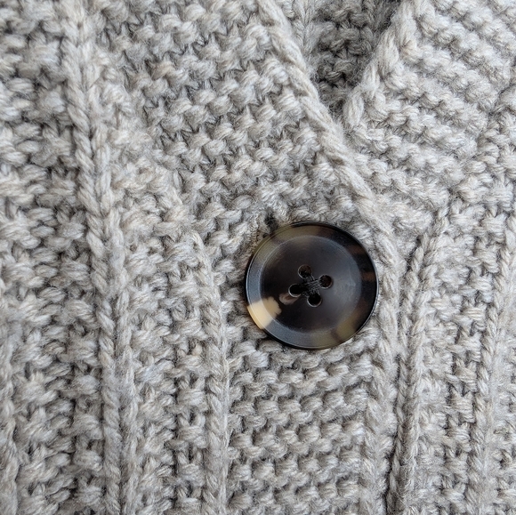 The Drop Greige Knit Women's Megan V-Neck Cropped Button Down Cardigan Small - Picture 5 of 8